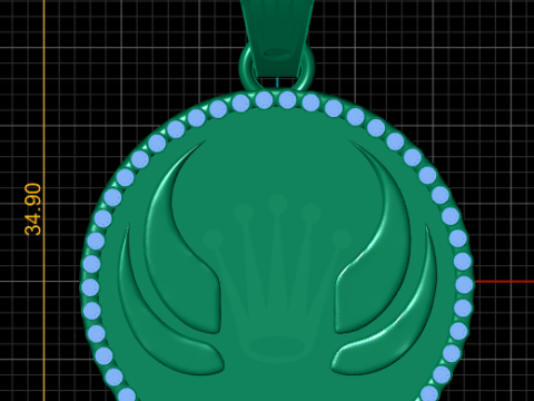 Style Medallion Sterling Silver Necklace pendant 3D Print Model