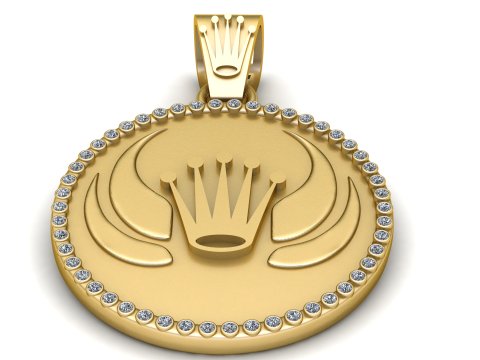 Style Medallion Sterling Silver Necklace pendant 3D Принт Модель