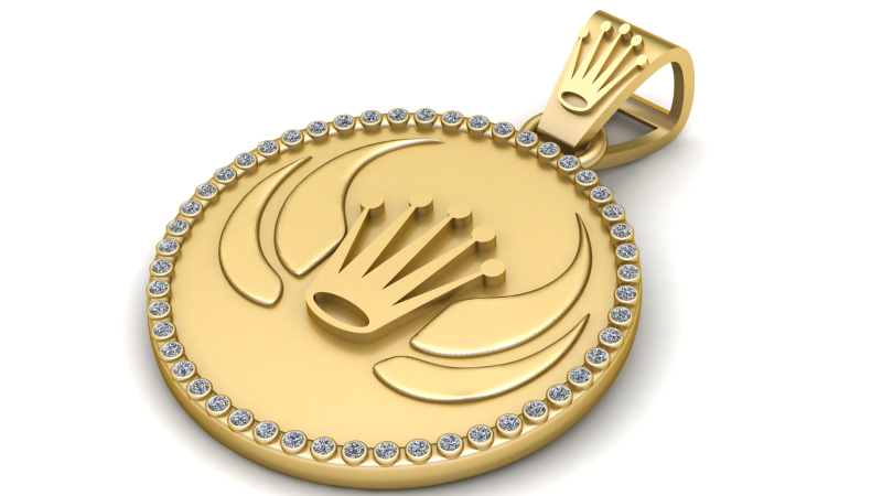 Style Medallion Sterling Silver Necklace pendant 3D Принт Модель .c4d .max .obj .3ds .fbx .stl .blend