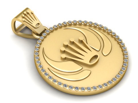 Style Medallion Sterling Silver Necklace pendant 3D Принт Модель