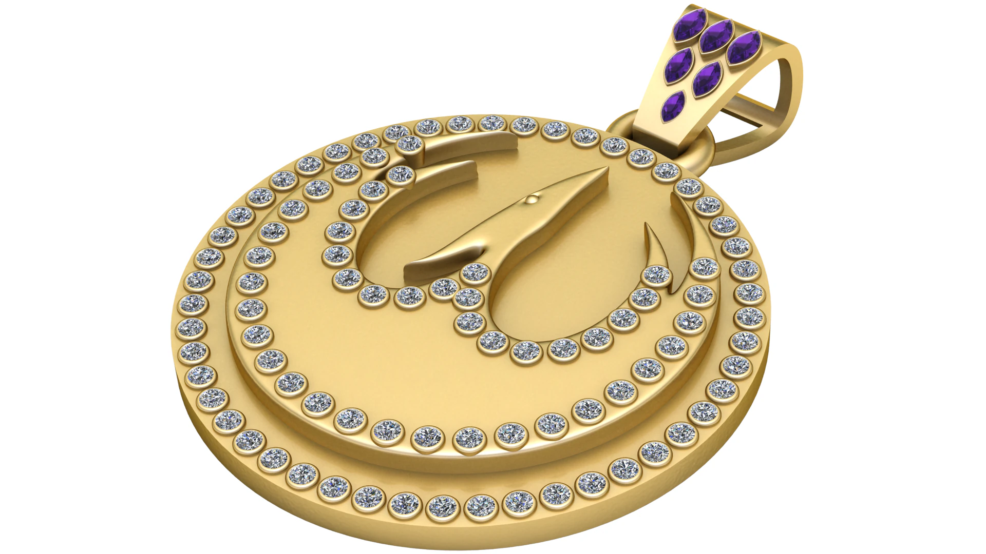 My Shape Wolf Animal Necklace pendant 3D Print Model .c4d .max .obj .3ds .fbx .stl .blend