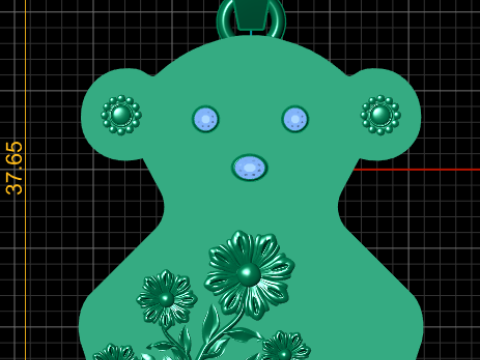 Bear Necklace Tous pendant 3D Print Model