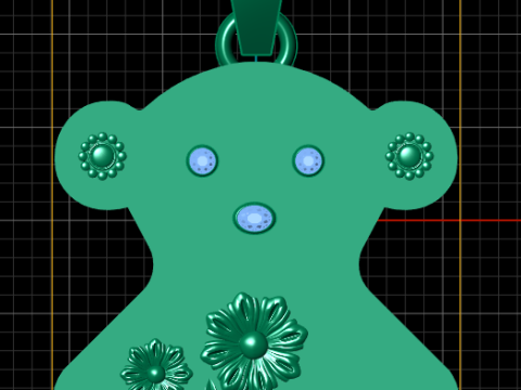 Bear Necklace Tous pendant 3D Print Model