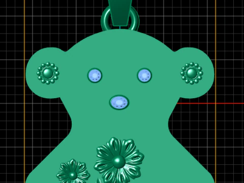 Bear Necklace Tous pendant 3D Print Model
