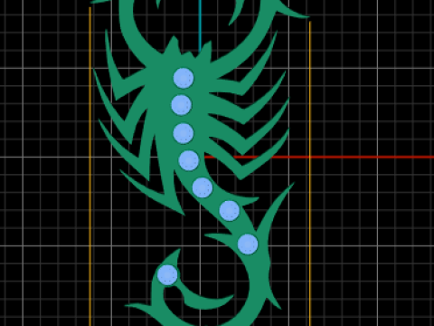Shop pendant scorpio pendant 3D-printmodel