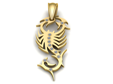 Shop pendant scorpio pendant 3D-printmodel