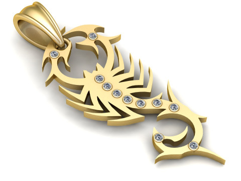 Shop pendant scorpio pendant 3D-printmodel