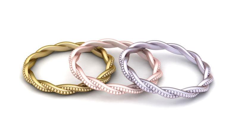 Stacking Your Wedding Rings pendant 3D Принт Модель .c4d .max .obj .3ds .fbx .stl .blend