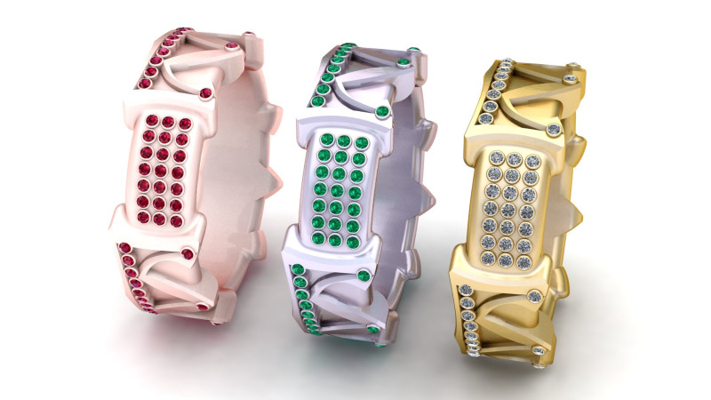 Wedding rings pendant 3D Print Model .c4d .max .obj .3ds .fbx .stl .blend