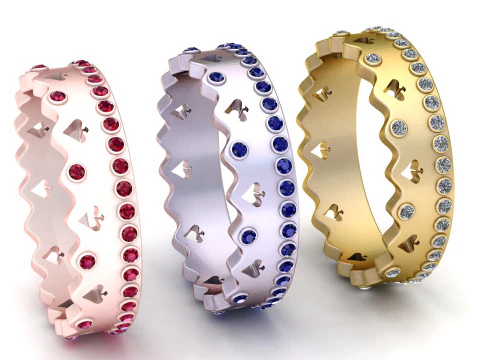 이터니티 하트 크라운 펜던트 3D 프린트 모델