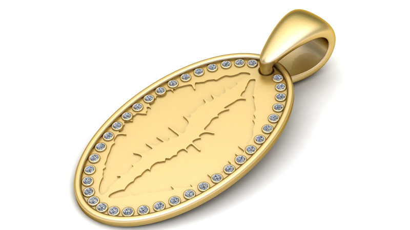 Virgin Mary Necklace Pendant 3D Print Model .c4d .max .obj .3ds .fbx .stl .blend