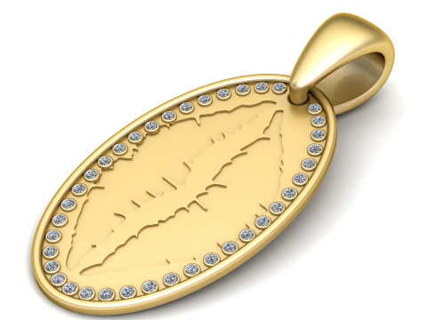 Virgin Mary Necklace Pendant 3D Print Model