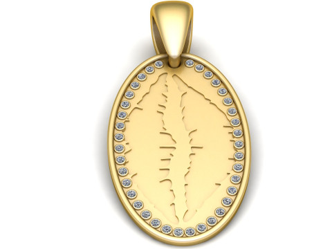 Virgin Mary Necklace Pendant 3D Print Model