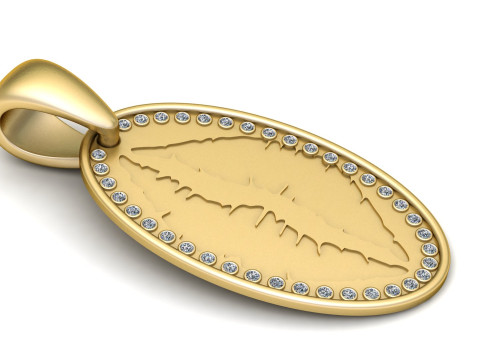 Virgin Mary Necklace Pendant 3D Print Model