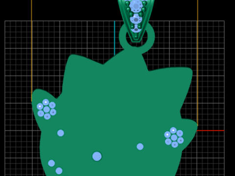 Free STL file Pikachu Crysta pendant 3D Принт Модель