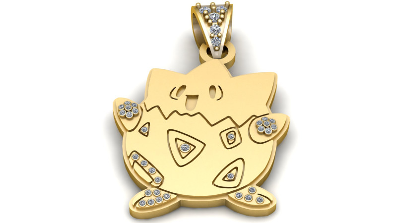 Free STL file Pikachu Crysta pendant 3D Принт Модель .c4d .max .obj .3ds .fbx .stl .blend 