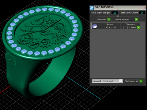 Astronomical Clock Ring Azte pendant 3D Print Model