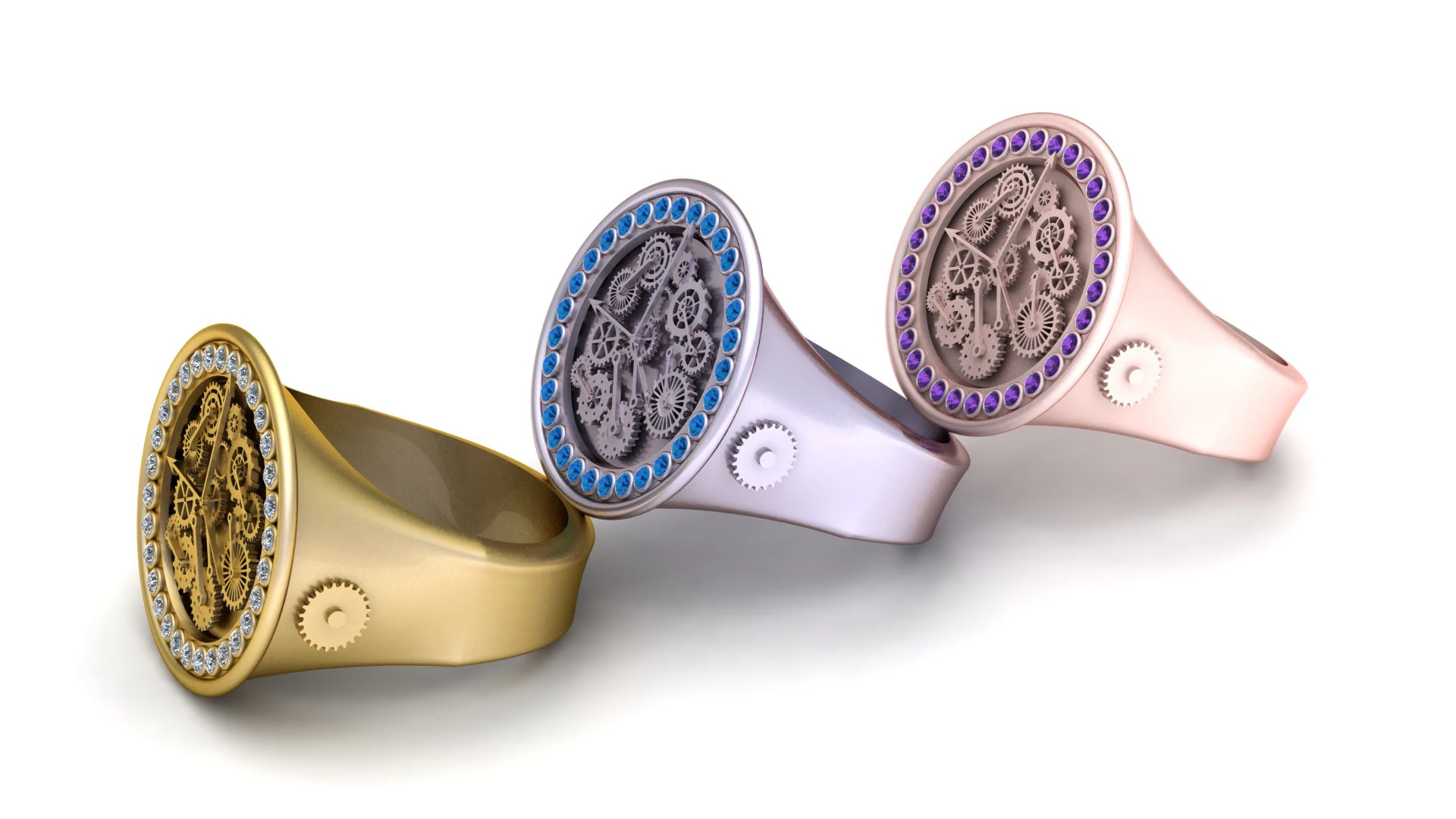 Astronomical Clock Ring Azte pendant 3D Print Model .c4d .max .obj .3ds .fbx .stl .blend 
