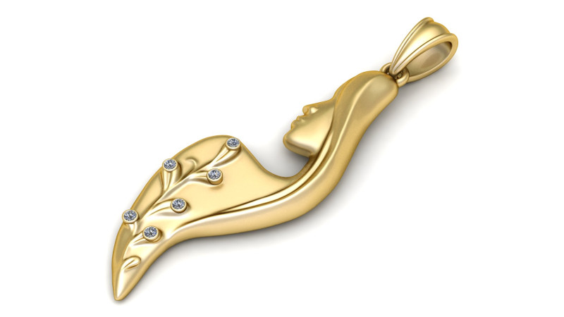 Buy Yellow Gold Necklaces pendant 3D Print Model .c4d .max .obj .3ds .fbx .stl .blend 