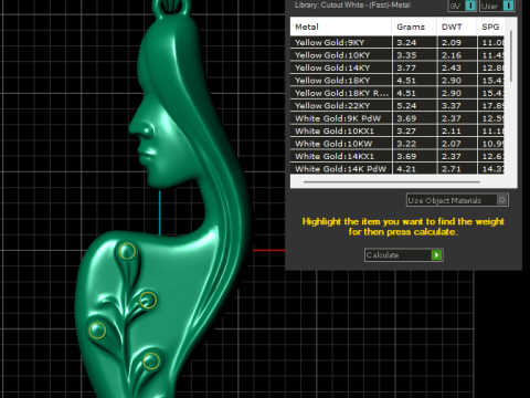 Buy Yellow Gold Necklaces pendant 3D Print Model