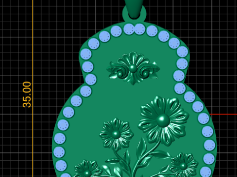 Yellow Gold Flower Pendant Modelo de Impressão 3D