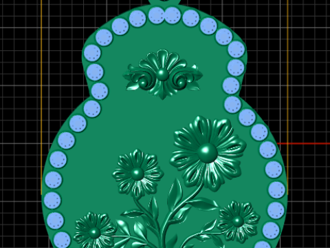 Yellow Gold Flower Pendant Modelo de Impressão 3D