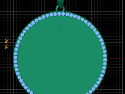 Pendentif anneau t&ecirc;te de mort Teensy Modèles 3D en vedette