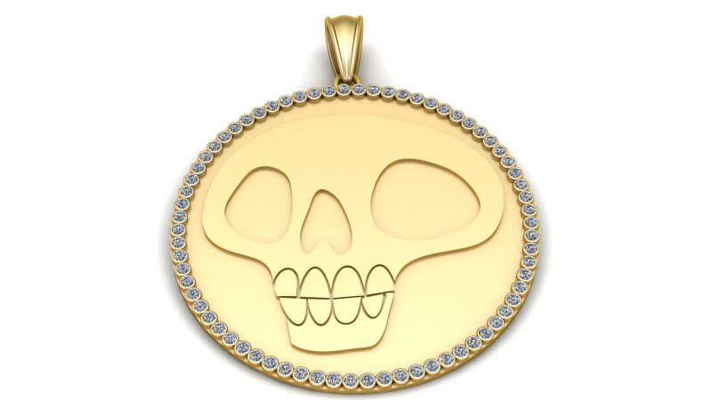 Teensy Skull Ring pandant 3D Принт Модель .c4d .max .obj .3ds .fbx .stl .blend