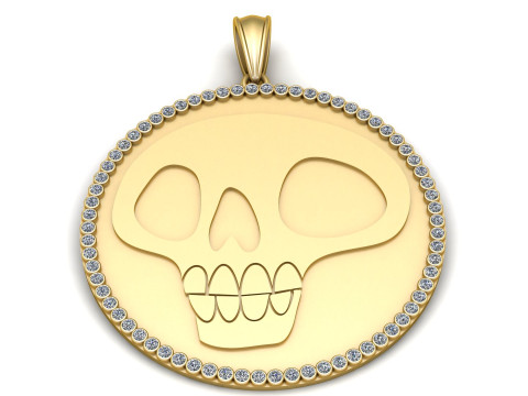 Teensy Skull Ring pandant 3D Print Model