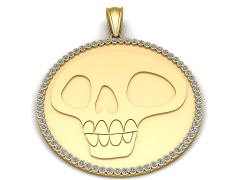 Pingente de anel de caveira Teensy Modelo de Impressão 3D