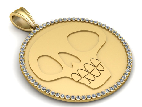 Teensy Skull Ring pandant 3D Принт Модель