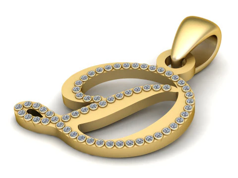 Liontin Kalung yang dipersonalisasi Model Cetak 3D