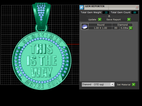 Men Women Hip Hop STAY pendant Modello di stampa 3D