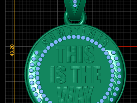 Men Women Hip Hop STAY pendant Modello di stampa 3D