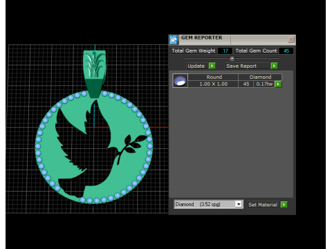 Dove of Peace Pendant 3Dプリントモデル