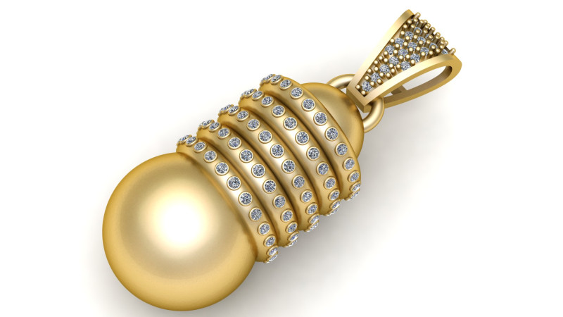 Hip Hop Claw Setting pendant Modelo de Impressão 3D .c4d .max .obj .3ds .fbx .stl .blend
