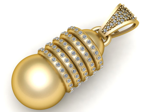 Hip Hop Claw Setting pendant 3D Print Model
