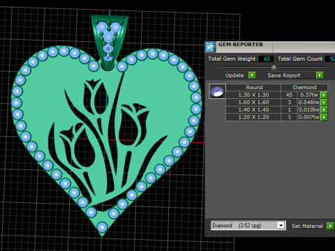 DOVRAN Solid Gold Heart Necklace 3D प्रिंट मॉडल