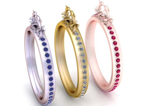 The FISH Ring pendant 3D Print Model
