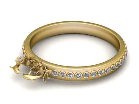 The FISH Ring pendant 3D Print Model