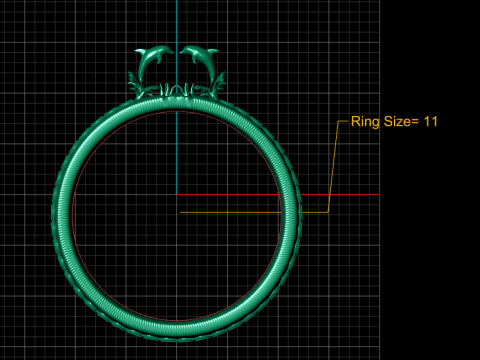 The FISH Ring pendant 3D Print Model
