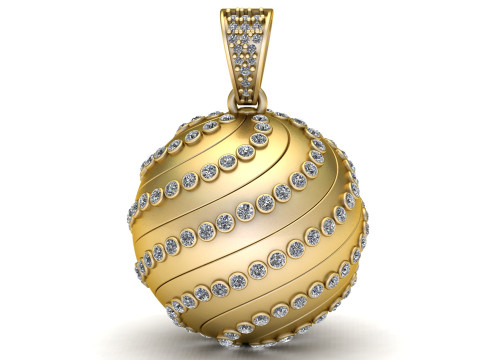 Flower Rhineston Clutch Purse pendant 3D Print Model