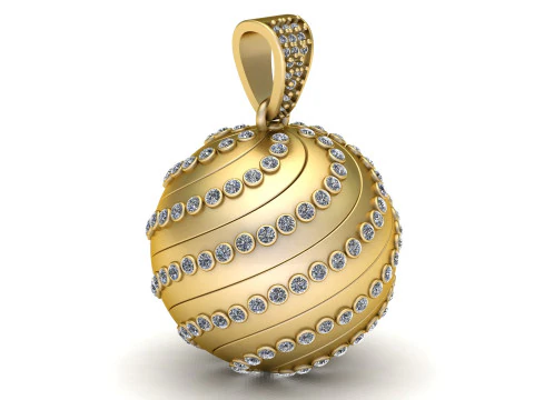 Flower Rhineston Clutch Purse pendant 3D Print Model