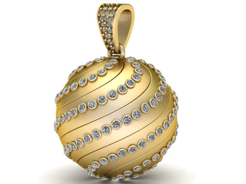 Flower Rhineston Clutch Purse pendant 3D Print Model