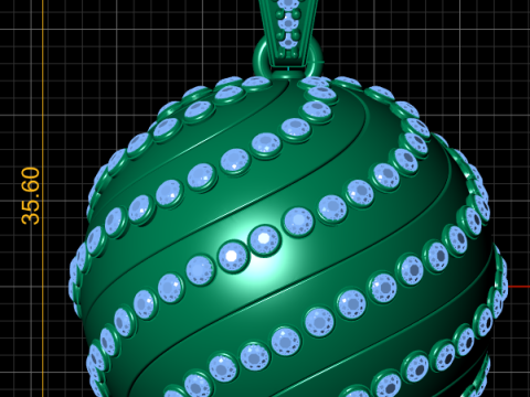 Flower Rhineston Clutch Purse pendant 3D Print Model