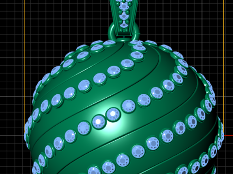 Flower Rhineston Clutch Purse pendant 3D Print Model