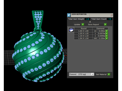 Flower Rhineston Clutch Purse pendant 3D Print Model