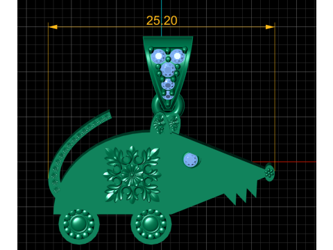 High Quality Jewelry CAD pendant 3D प्रिंट मॉडल