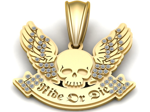 Mens Ladies Real Sterling Silver pendant 3D Print Model