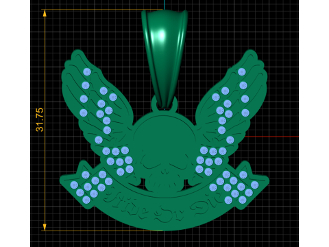 Mens Ladies Real Sterling Silver pendant 3D Print Model